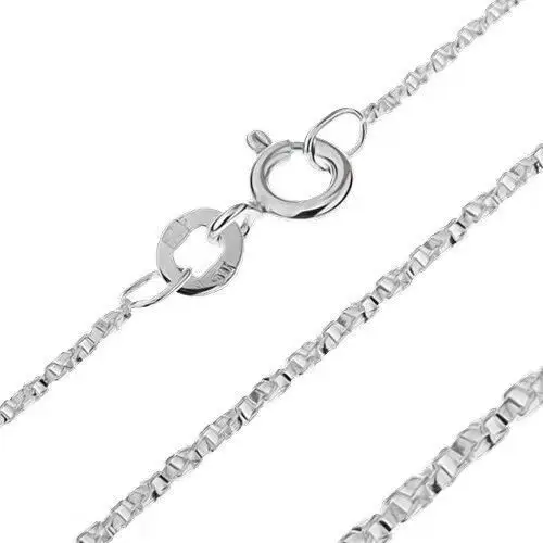 Biżuteria e-shop Srebrny łańcuszek 925 - skręcone kwadratowe oczka, 1,1 mm