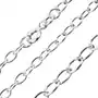 Srebrny łańcuszek 925 - standardowe owalne ogniwa, szerokość 1,2 mm, długość 500 mm, kolor szary Sklep