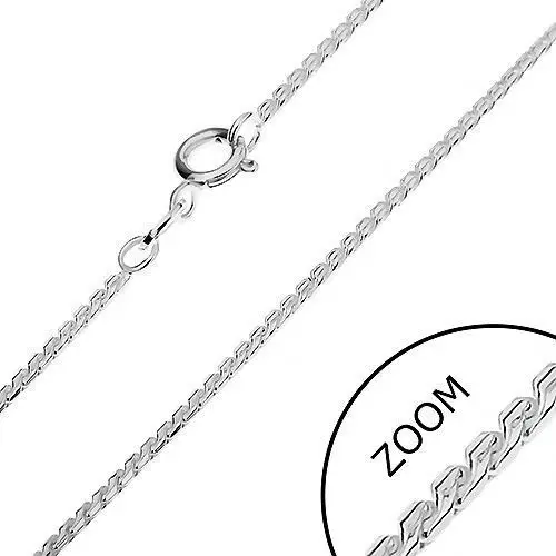 Biżuteria e-shop Srebrny łańcuszek 925 - zaokrąglone ogniwa, litera s, 1,3 mm