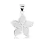 Srebrny wisiorek 925, kwiatek - płatki zdobione przezroczystymi cyrkoniami, boczne wycięcia Biżuteria e-shop Sklep