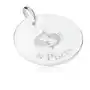 Srebrny wisiorek 925 - okrągła płytka ze znakiem zodiaku - ryby Biżuteria e-shop Sklep