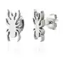 Stalowe kolczyki w srebrnym odcieniu - lśniący pajączek Biżuteria e-shop Sklep