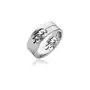 Stalowy pierścień symbol tribal - rozmiar: 59 Biżuteria e-shop Sklep