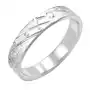Stalowy pierścionek - matowy z wygrawerowany wzorem - Rozmiar: 57, K12.3 Sklep