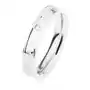 Stalowy pierścionek srebrnego koloru, wydrążony środek, przezroczysta cyrkonia, eternal love - rozmiar: 52 Biżuteria e-shop Sklep