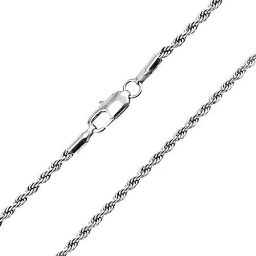 Biżuteria e-shop Stalowy podwójny łańcuszek przeplatany - błyszczące ogniwa, 2,3 mm