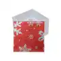 Świąteczne prezentowe pudełeczko na biżuterię - płatki śniegu, srebrno-czerwony kolor Biżuteria e-shop Sklep