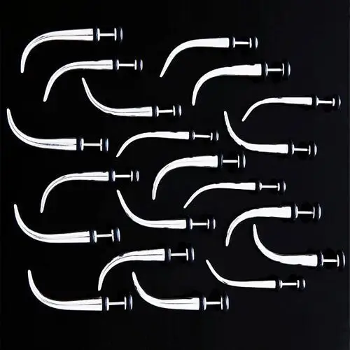 Sztuczny stalowy expander z gumkami - wykrzywiony - Główka: 4 mm, I13.22