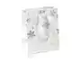 Torebka prezentowa białego koloru - zimowy motyw ze śnieżynkami srebrnego koloru, wstążki Biżuteria e-shop Sklep