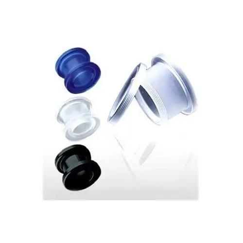 Tunel do ucha akrylowy UV odkręcany - Szerokość: 10 mm, Kolor kolczyka: Niebieski