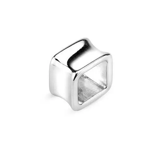 Tunel do ucha - kontur kwadratu ze stali nierdzewnej - szerokość: 10 mm Biżuteria e-shop
