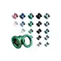 Biżuteria e-shop Tunel do ucha z tytanu, anodyzowany, różne kolory, odkręcany - szerokość: 6 mm, kolor kolczyka: czarny Sklep