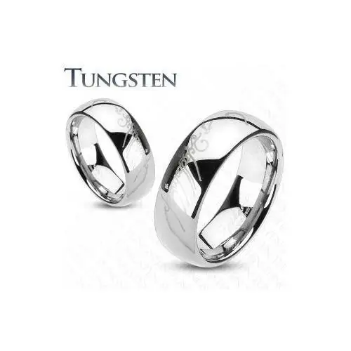 Biżuteria e-shop Tungsten obrączka srebrnego koloru, motyw władcy pierścieni, 6 mm - rozmiar: 67