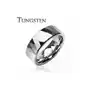 Tungsten pierścionek - błyszczące romby i trójkąty, srebrny kolor - Rozmiar: 72, K18.15 Sklep