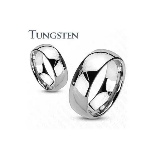 Biżuteria e-shop Tungsten pierścionek - obrączka, gładka lśniąca powierzchnia, motyw władcy pierścieni, 8 mm - rozmiar: 64