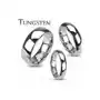 Biżuteria e-shop Tungstenowy pierścionek - gładka lśniąca obrączka srebrnego koloru, 8 mm - rozmiar: 70 Sklep