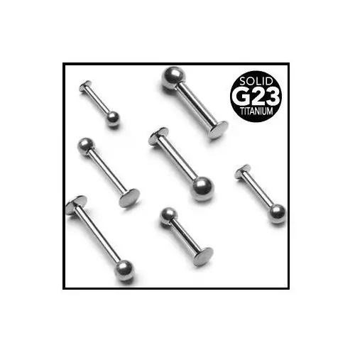 Tytanowy piercing do brody i wargi z kulką - Wymiary: 1,6 mm x 8 mm x 3 mm, C13.17