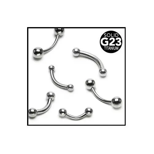 Tytanowy piercing do brwi z kulką - wymiary: 1,2 mm x 6 mm x 3 mm Biżuteria e-shop