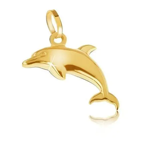 Wisiorek w 14K złocie - lśniący przestrzenny delfin, S2GG05.33