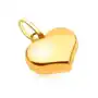 Wisiorek z żółtego złota 14k - lśniące gładkie symetryczne serce Biżuteria e-shop Sklep