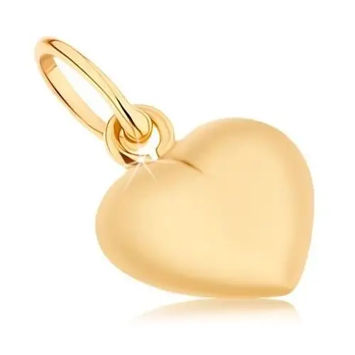 Biżuteria e-shop Wisiorek z żółtego złota 9k - dwustronne wypukłe serduszko, wysoki połysk