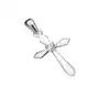 Biżuteria e-shop Wisiorek ze srebra 925 - błyszczący krzyż z cyrkonią, wąskie ramiona Sklep