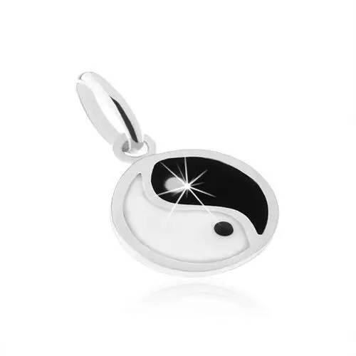 Biżuteria e-shop Wisiorek ze srebra 925, czarno-biały symbol równowagi jing i jang