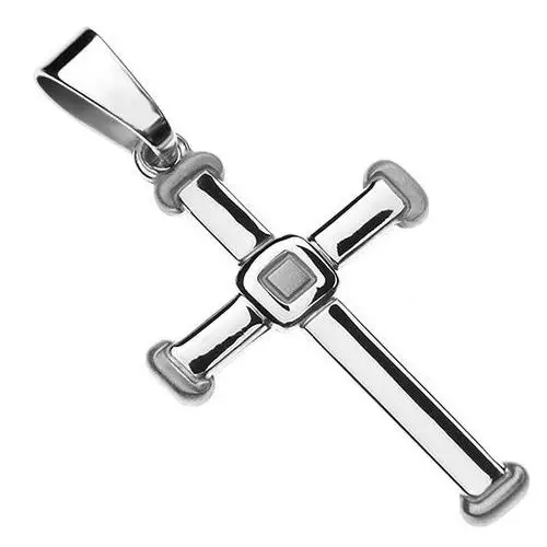 Biżuteria e-shop Wisiorek ze srebra 925 - gładki krzyż łaciński, rozszerzone ramiona