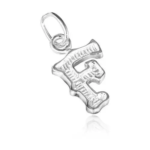 Biżuteria e-shop Wisiorek ze srebra 925 - karbowana litera f