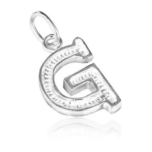 Wisiorek ze srebra 925 - karbowana litera g Biżuteria e-shop