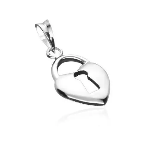 Biżuteria e-shop Wisiorek ze srebra 925 - kłódka w kształcie serca