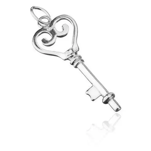 Wisiorek ze srebra 925 - kluczyk z motywem serca