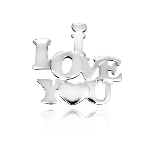Wisiorek ze srebra 925 - napis zakochanych z serduszkiem Biżuteria e-shop