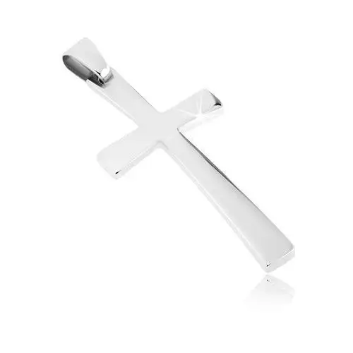 Biżuteria e-shop Wisiorek ze stali - lekko obły krzyż łaciński