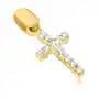 Biżuteria e-shop Wisiorek ze złota 14k - drobny krzyżyk z cyrkoniami po obu stronach Sklep
