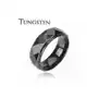 Wolframowa obrączka - czarny pierścionek, ścięte krawędzie - rozmiar: 72 Biżuteria e-shop Sklep