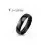 Biżuteria e-shop Wolframowy pierścionek w czarnym odcieniu, gładka powierzchnia o lustrzanym połysku, 4 mm - rozmiar: 55 Sklep