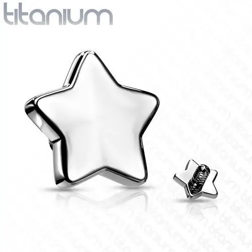 Biżuteria e-shop Wymienna główka do implantu tytanowego, gwiazda 3 mm, grubość 1,2 mm