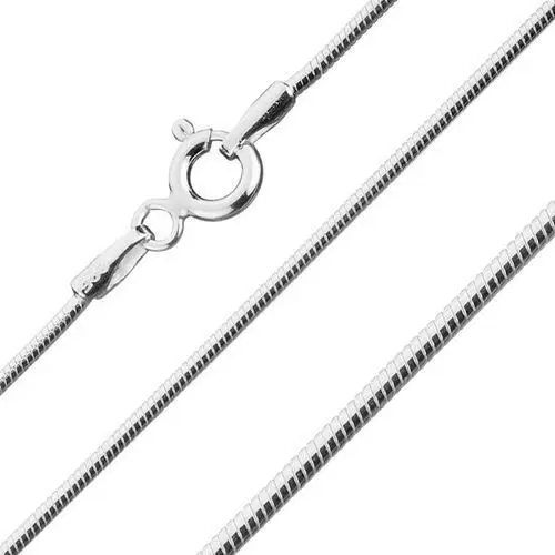 Biżuteria e-shop Zaokrąglony łańcuszek żmijka, ze srebra 925, 1 mm