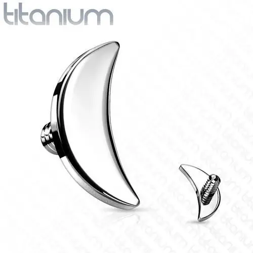 Biżuteria e-shop Zapasowa główka do implantu tytanowego, półksiężyc 3 mm, grubość 1,2 mm