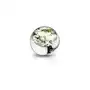 Biżuteria e-shop Zapasowa stalowa kulka do piercingu z gwintem - zielona cyrkonia, różne rozmiary, zestaw 10 szt. - średnica: 3 mm Sklep
