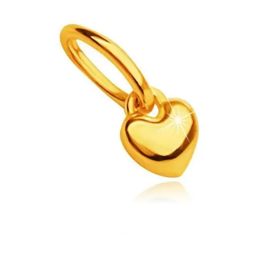 Zawieszka z 14k złota - serce o małej wypukłej powierzchni, 3 mm Biżuteria e-shop