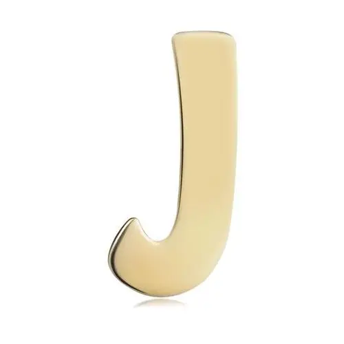 Biżuteria e-shop Zawieszka z żółtego 14k złota, drukowana litera j, lustrzany połysk
