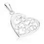 Biżuteria e-shop Zawieszka ze srebra 925 - błyszczące serce z wyciętym wzorem Sklep