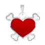 Biżuteria e-shop Zawieszka ze srebra 925 z czerwonym pirackim sercem Sklep