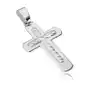 Biżuteria e-shop Zawieszka ze srebra 925 - zaokrąglony krzyż z plecionym sznurem na środku Sklep