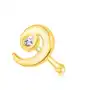 Złoty 585 piercing do nosa - błyszcząca spirala ozdobiona przezroczystą cyrkonią, S2GG229.09 Sklep