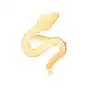 Złoty piercing do nosa 585, zagięty - falisty wąż, lśniąca płaska powierzchnia Biżuteria e-shop Sklep
