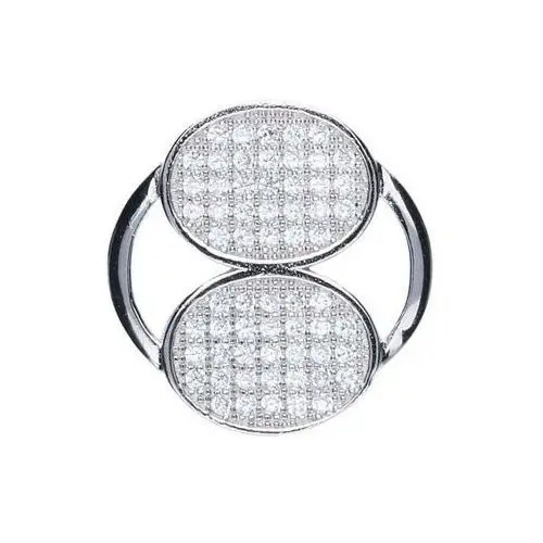 Brak- Srebrna zawieszka 925 microsetting z cyrkoniami 2,41g