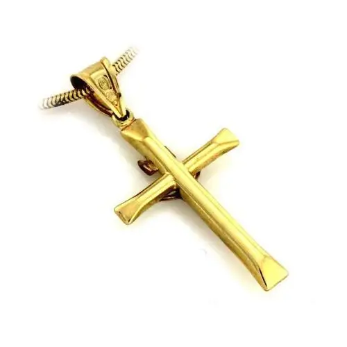 Brak- Złoty krzyż 585 krzyży z jezusem białe złoto 2